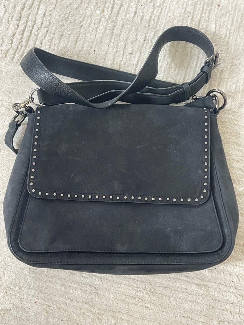 Rebecca Minkoff Crossbody Bag in Black Suede